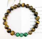 Natural Malachite & Tiger Eye Beaded Bracelet – Elegance Meet Nature